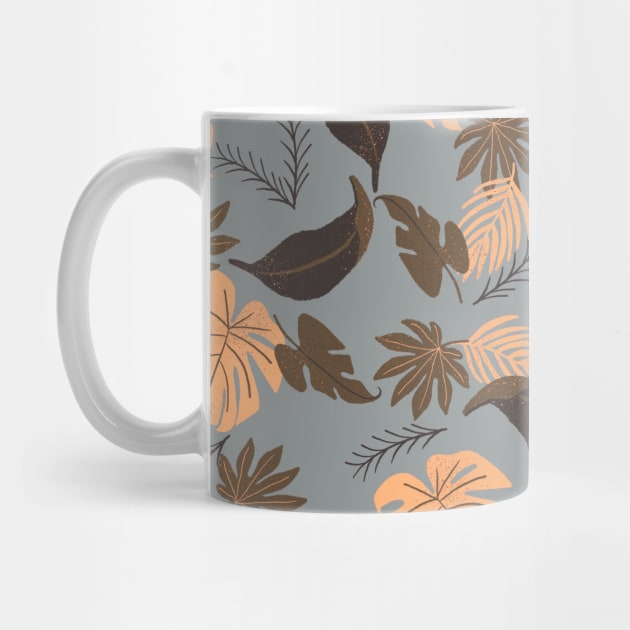 Tropical leaves pattern by RosanneCreates